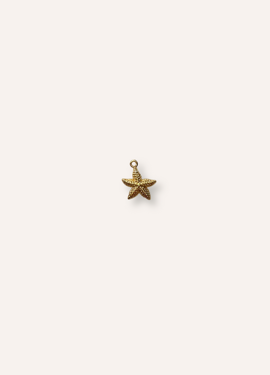 textured starfish charm
