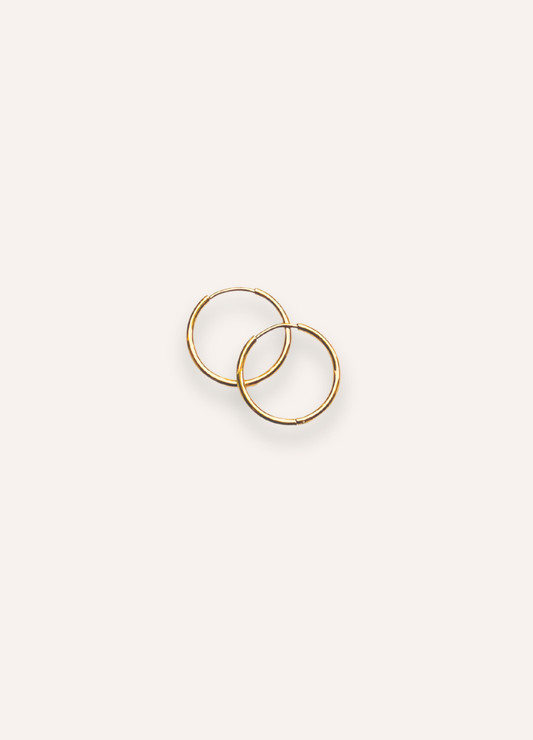 gold dainty hoop earrings