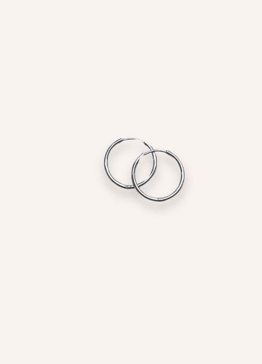 silver dainty hoop earrings