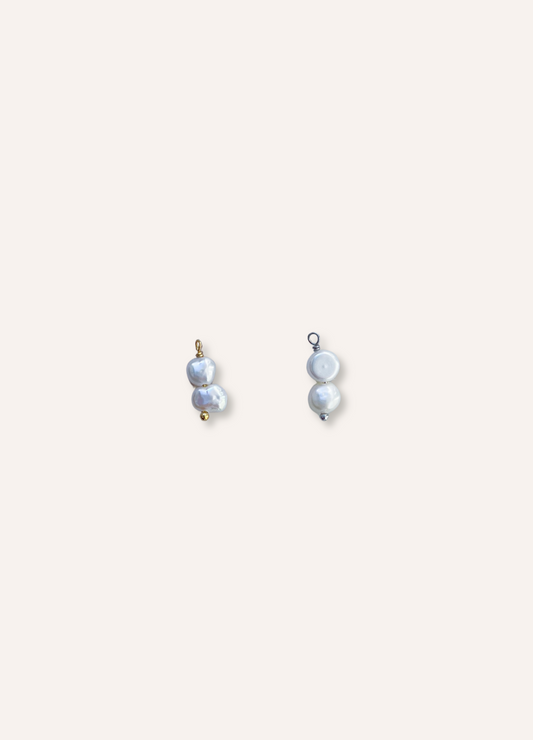 double stacked pearl charm