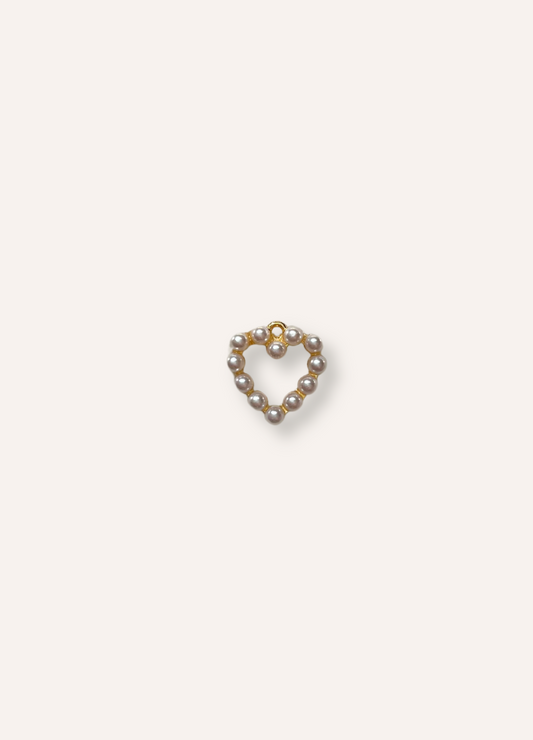 pearl heart charm