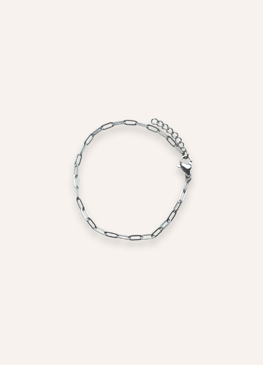 silver paperclip bracelet