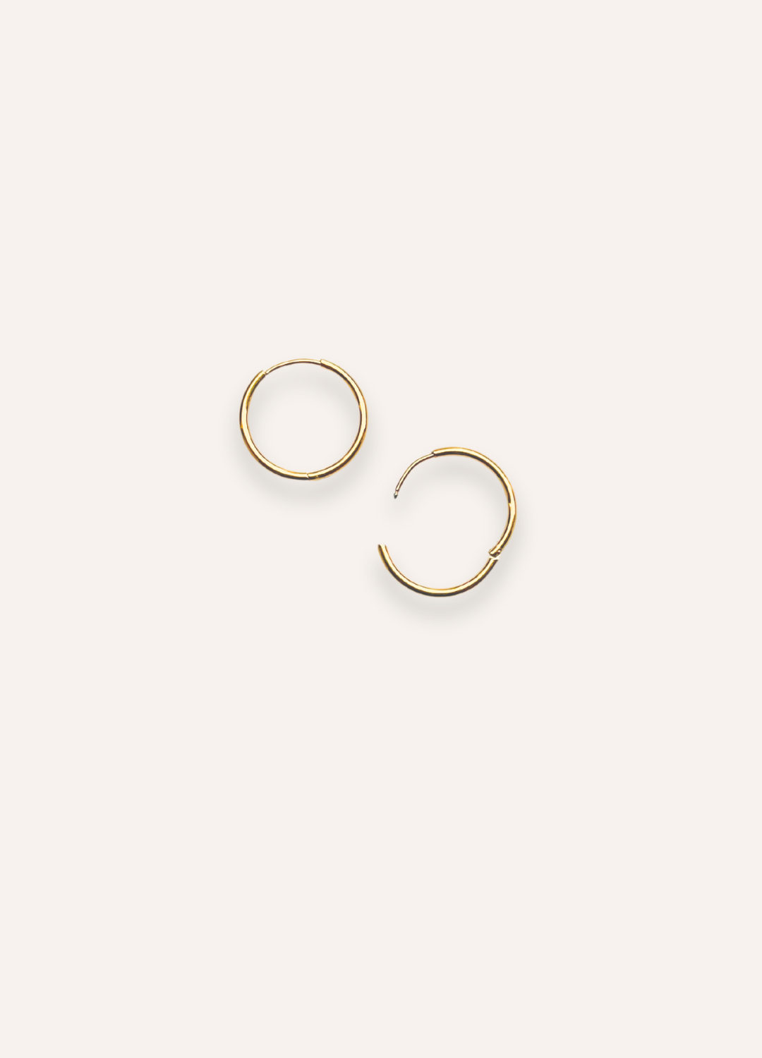 gold dainty hoop earrings