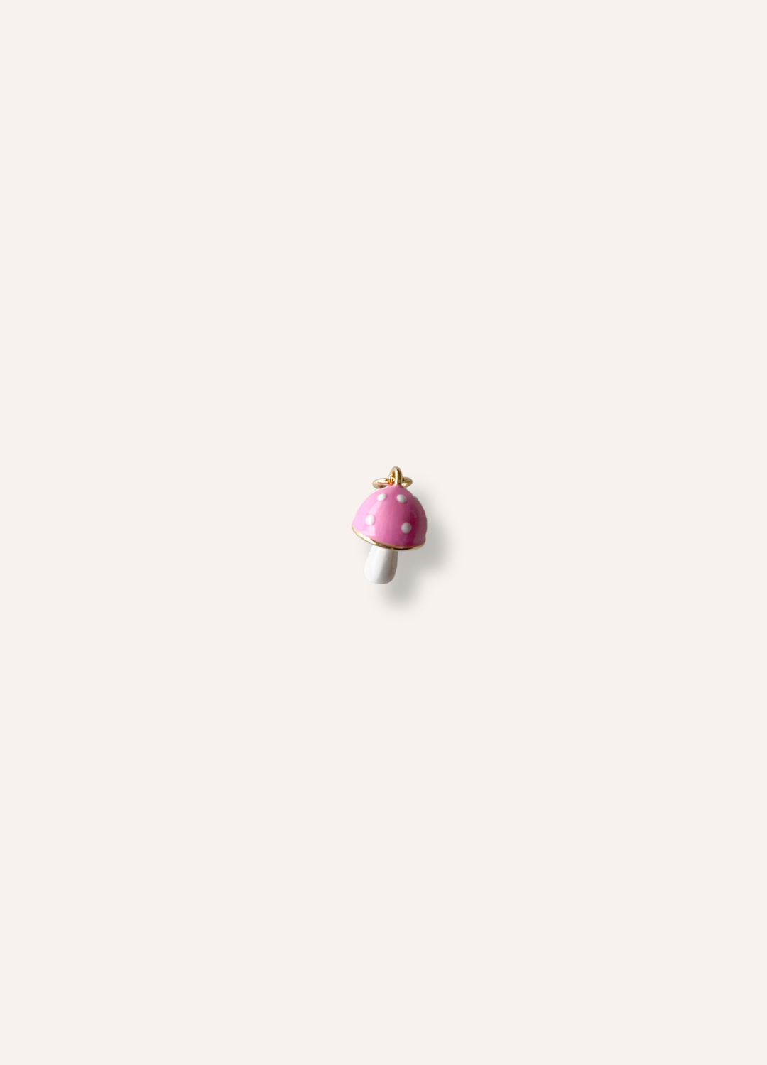 3d pink mushroom charm