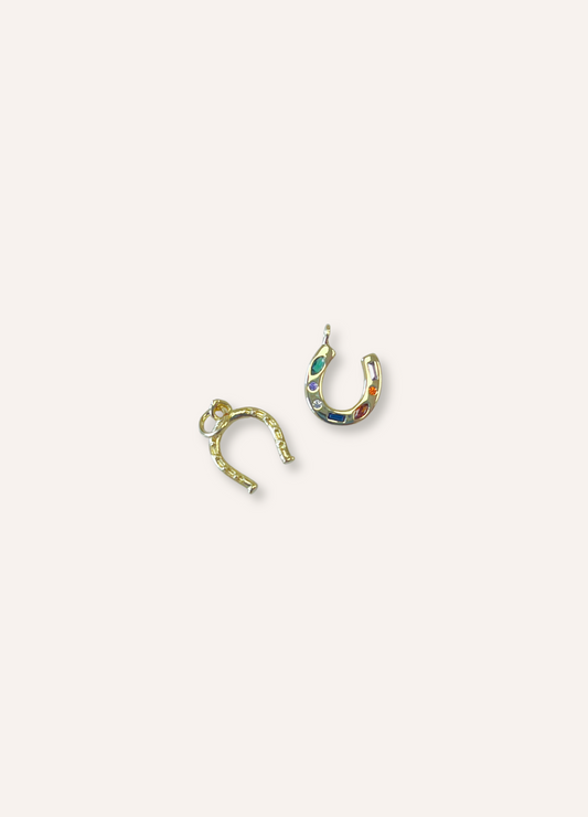 gold horseshoe charms