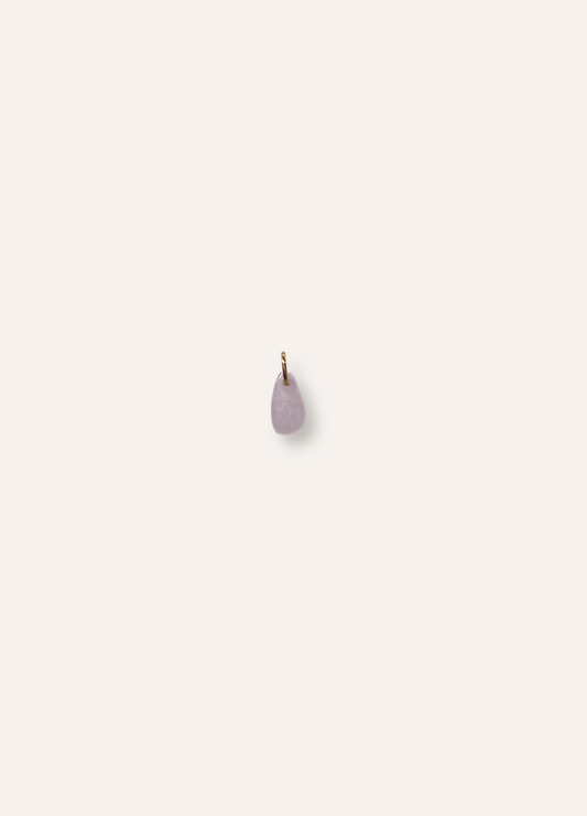 teardrop pink gemstone charm