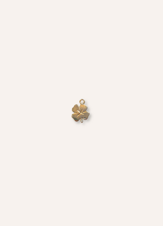 flat four leaf clover charm