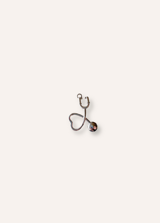 silver stethoscope charm