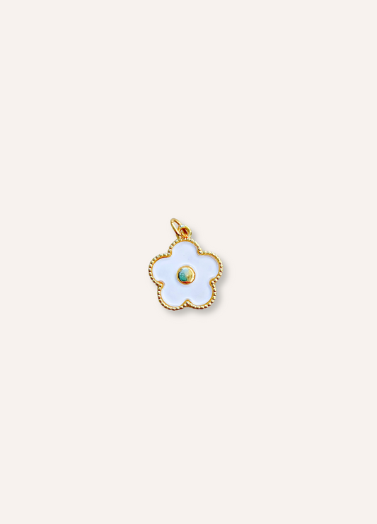 white flower charm