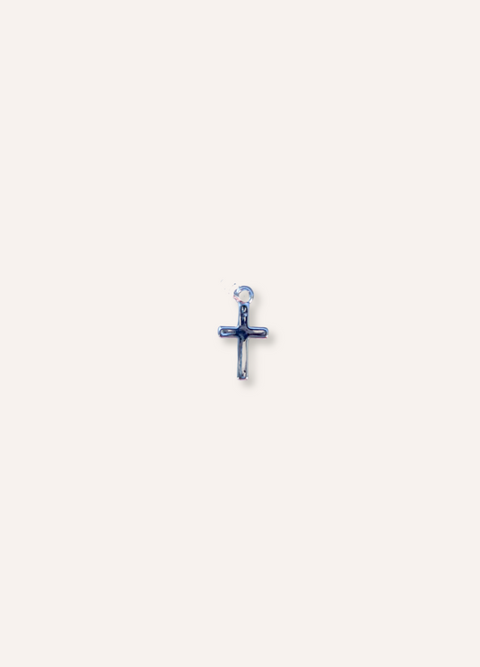silver cross charm